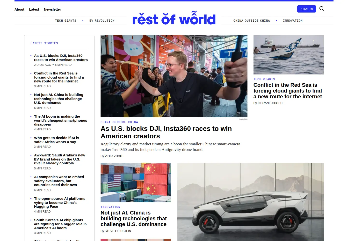 Screenshot of restofworld.org