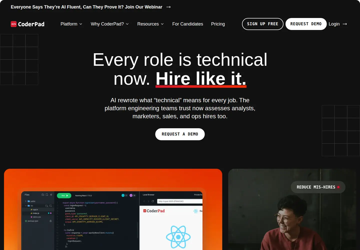 Screenshot of coderpad.io