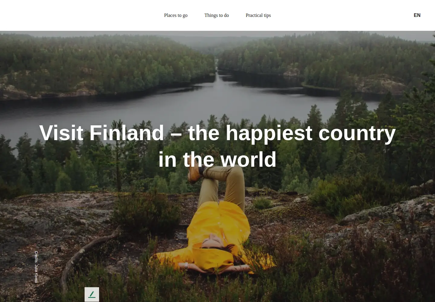 Captured homepage of visitfinland.com in the current scan