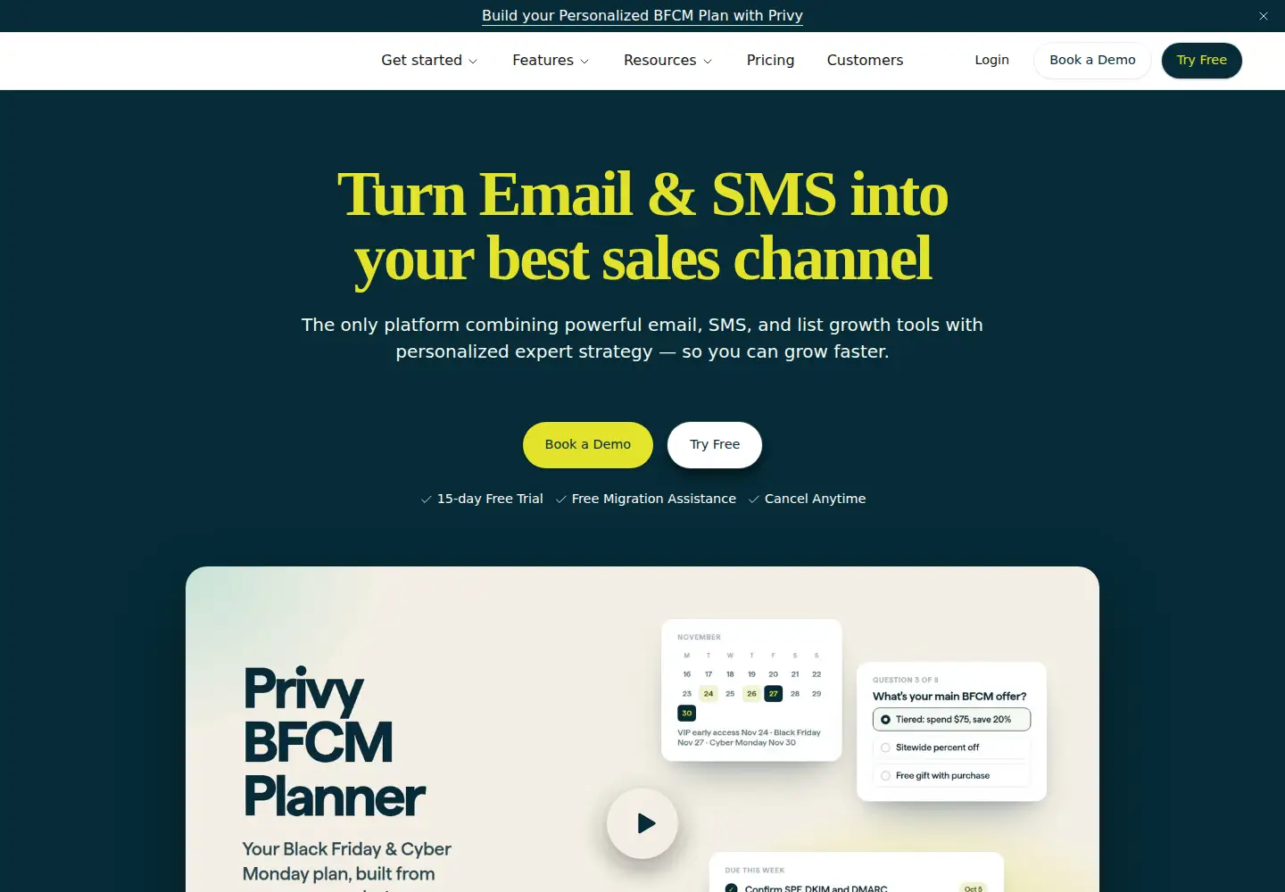 Captured homepage of privy.com in the current scan