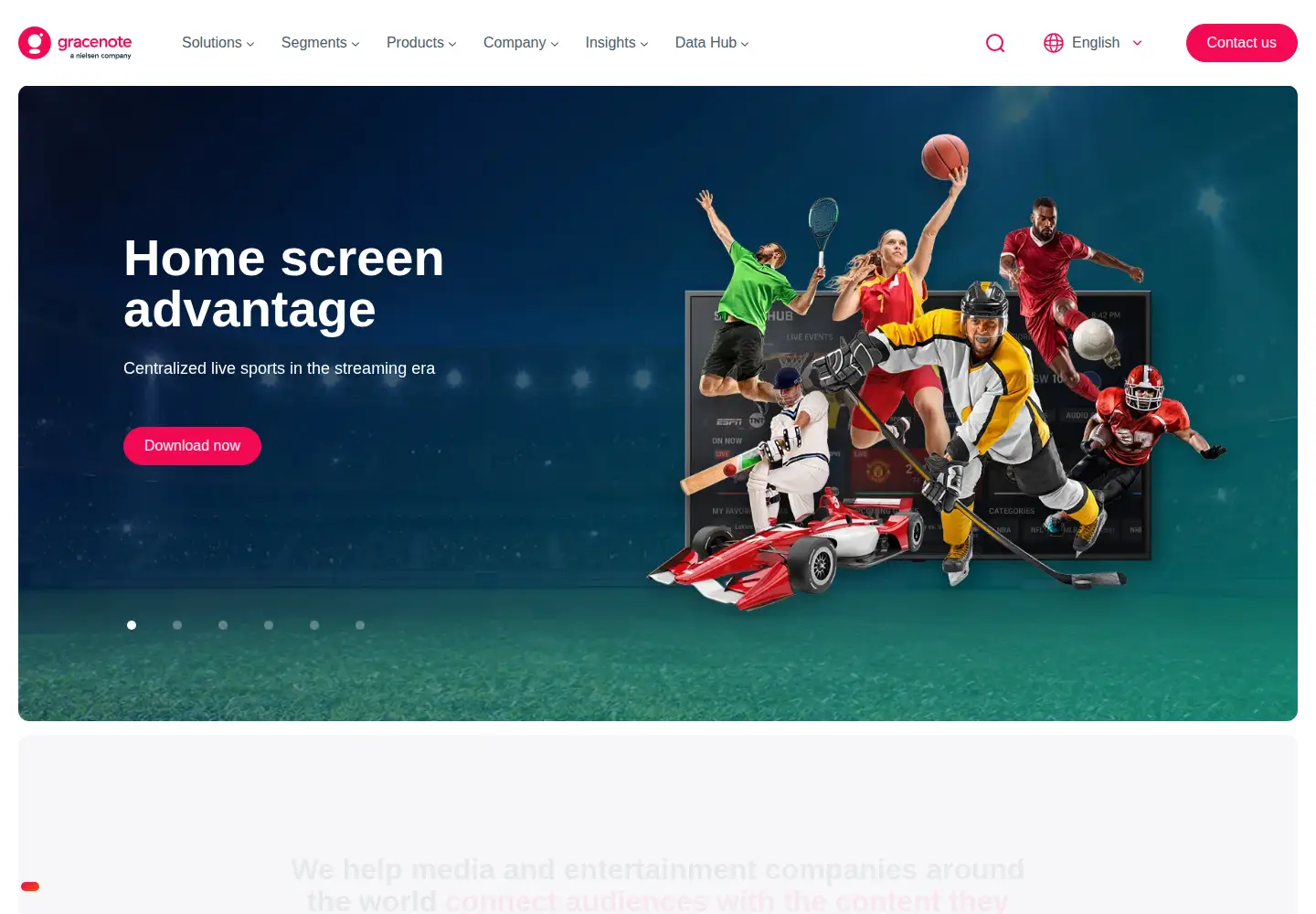 Screenshot of gracenote.com