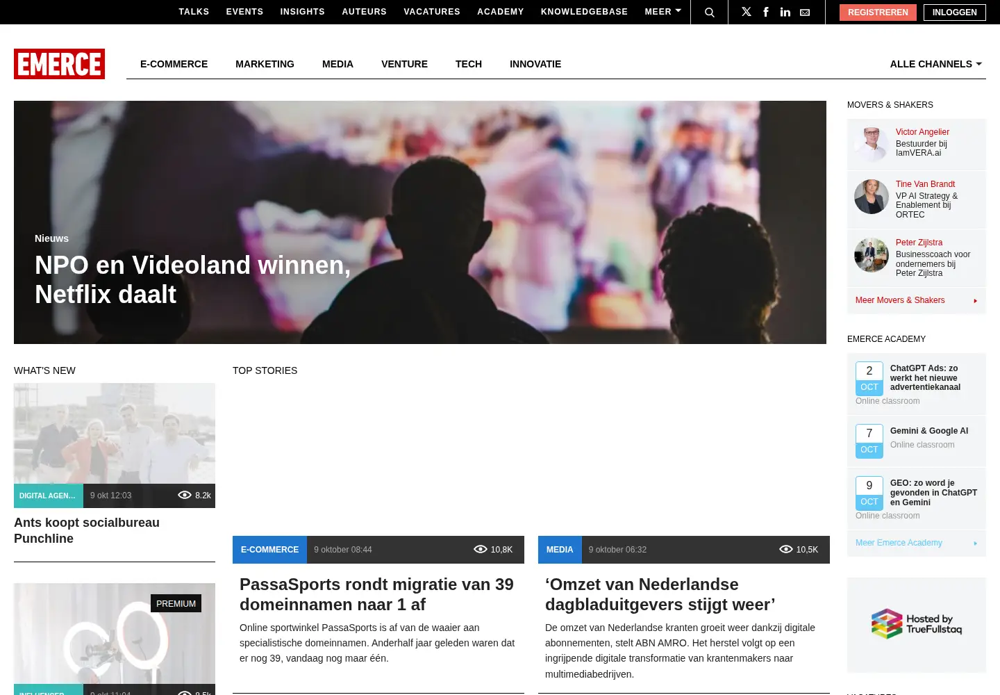 Screenshot of emerce.nl
