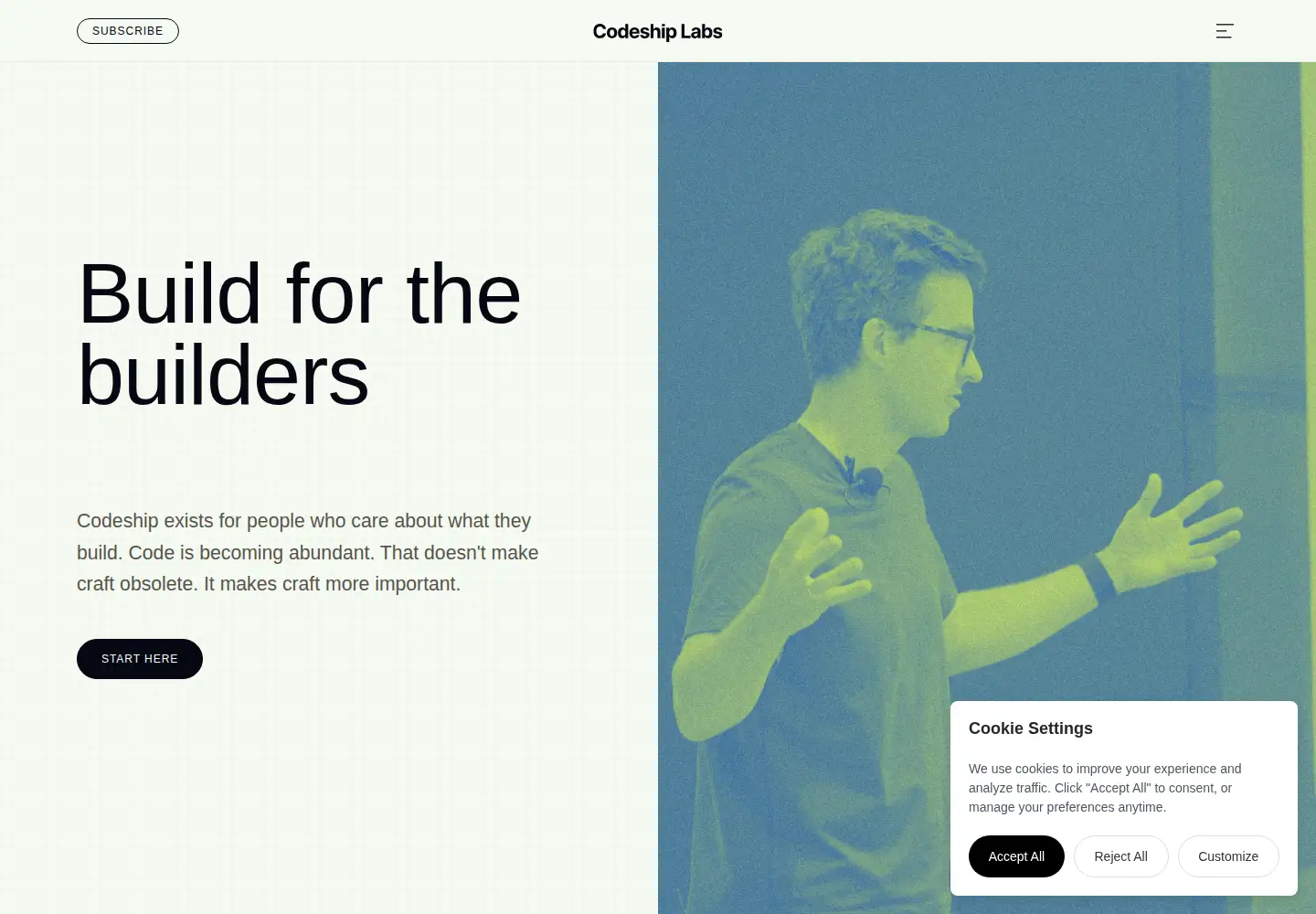 Captured homepage of codeship.com in the current scan