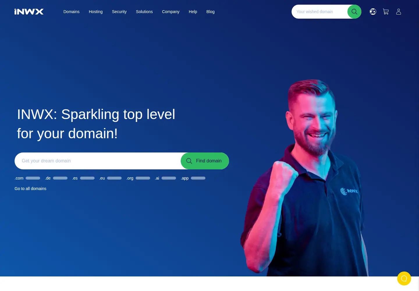 Screenshot of inwx.com