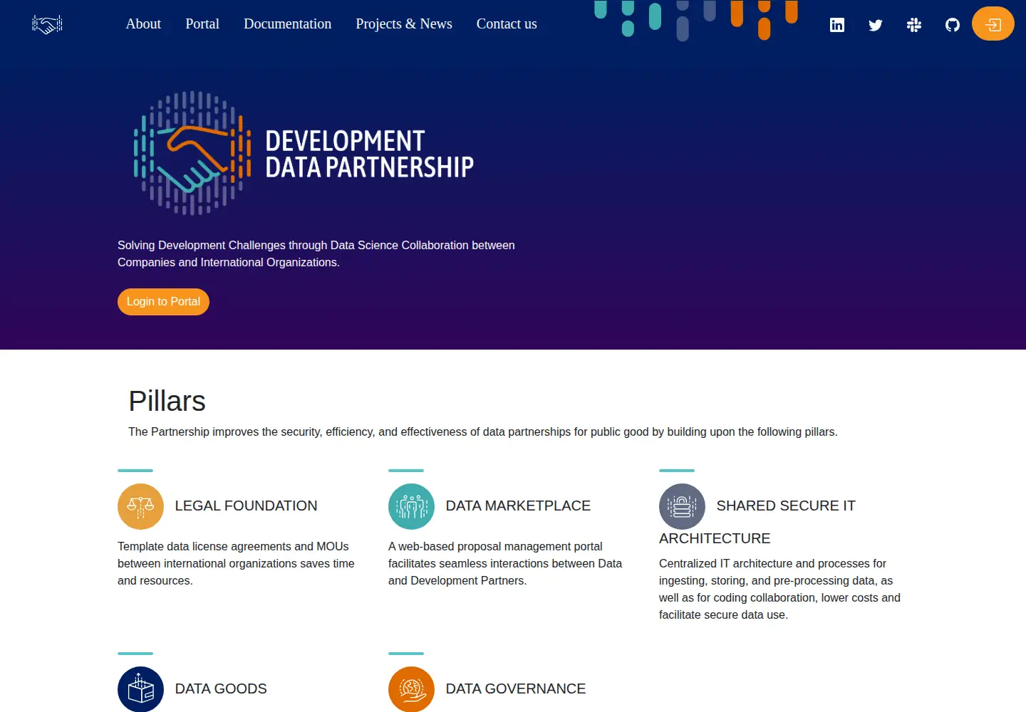Screenshot of datapartnership.org