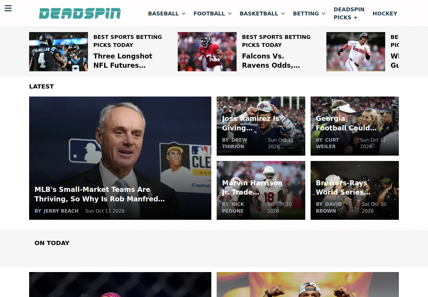 Screenshot of deadspin.com
