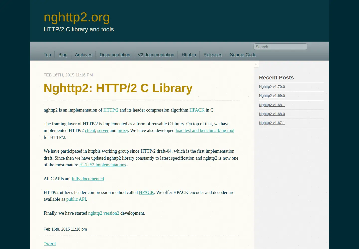 Screenshot of nghttp2.org