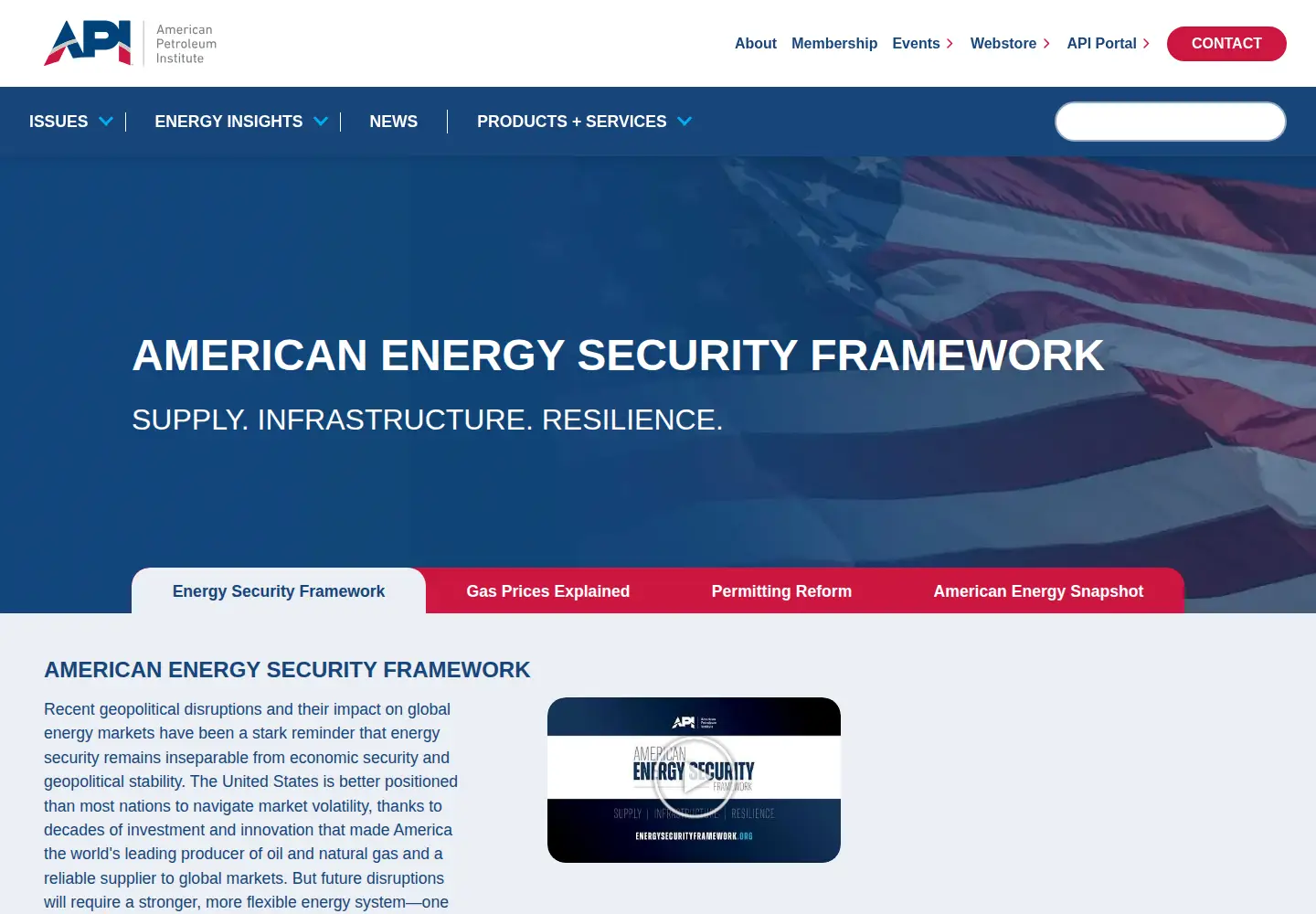 Screenshot of api.org