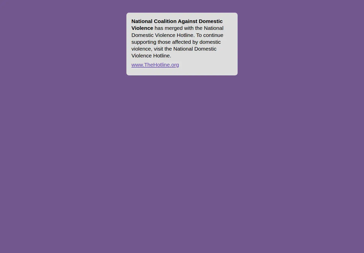 Captured homepage of ncadv.org in the current scan