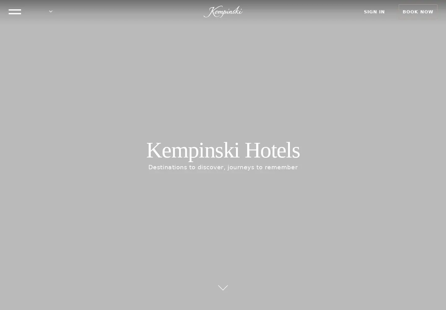 Screenshot of kempinski.com