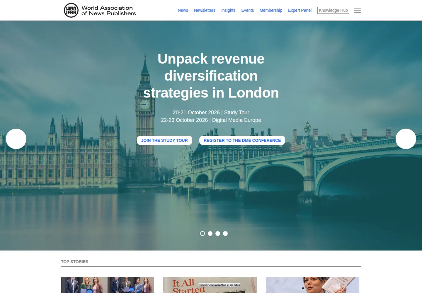 Screenshot of wan-ifra.org