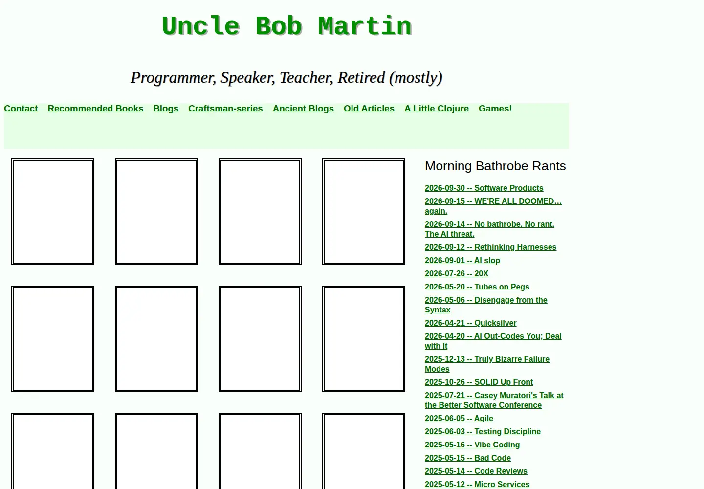 Screenshot of cleancoder.com