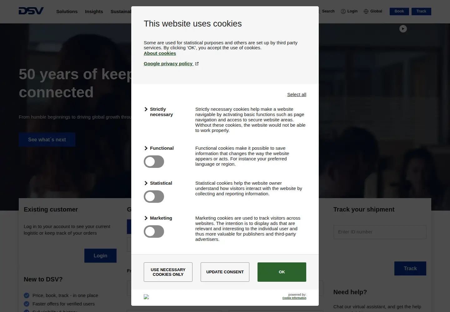 Screenshot of dbschenker.com