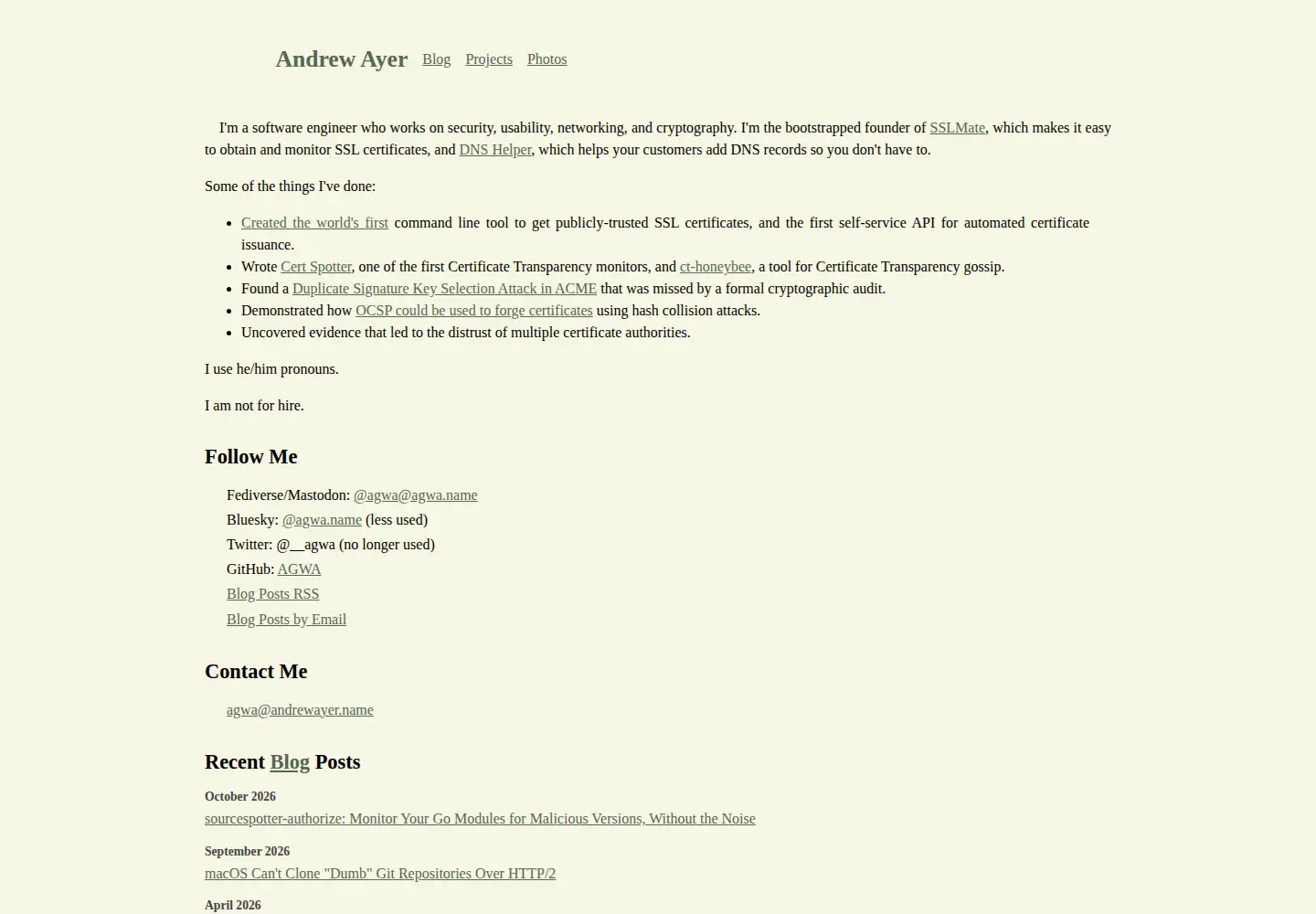 Screenshot of agwa.name