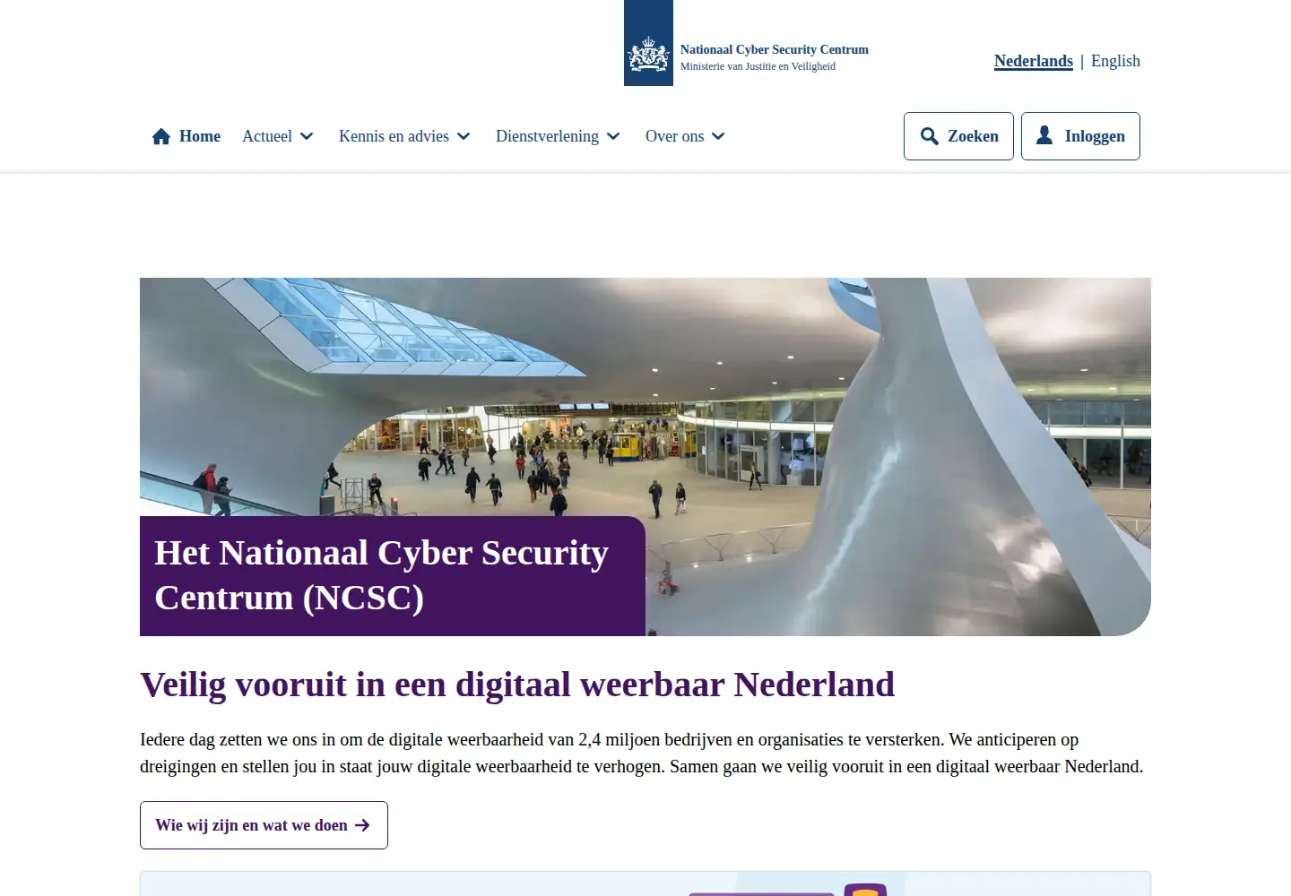 Screenshot of ncsc.nl