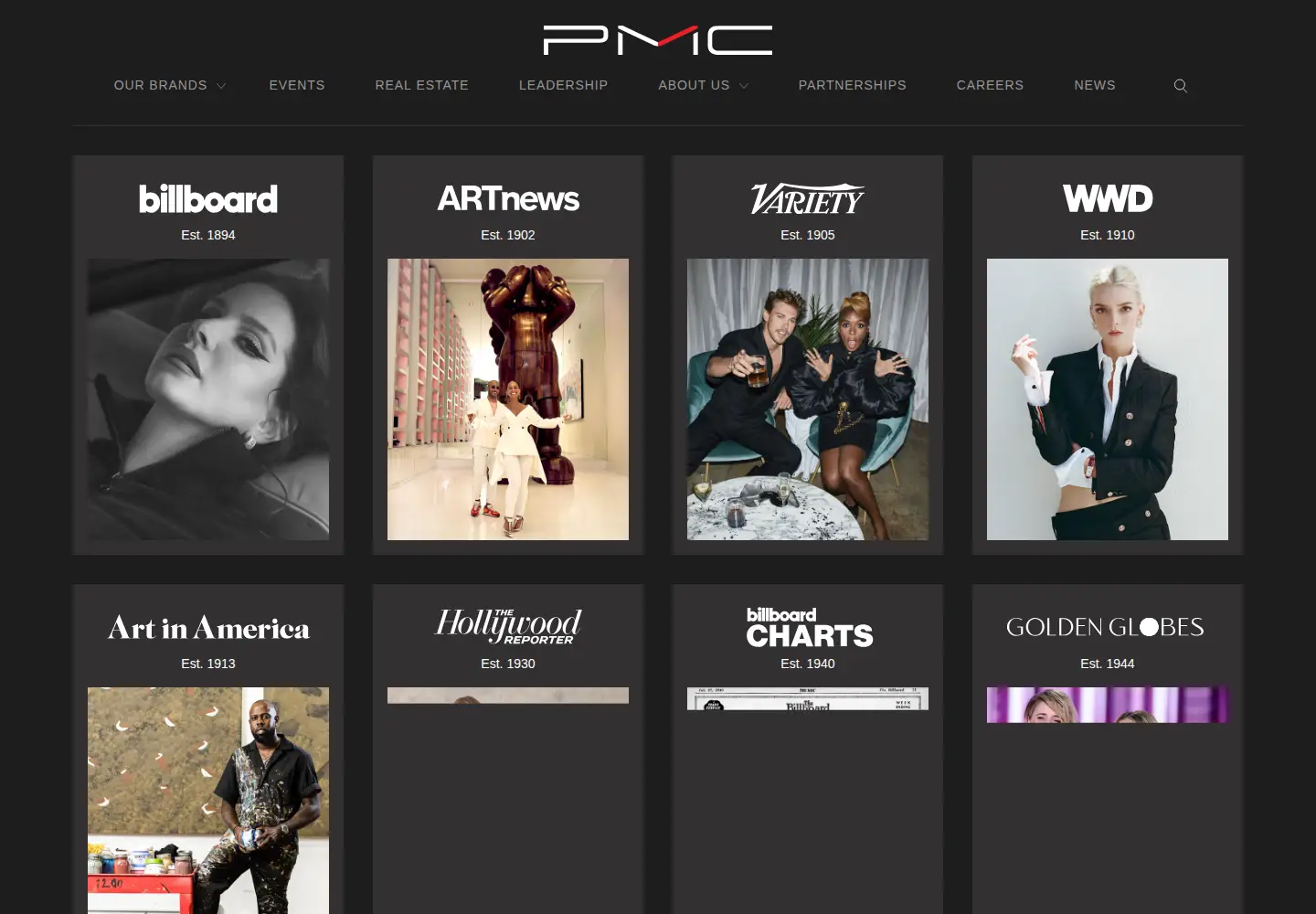 Captured homepage of pmc.com in the current scan