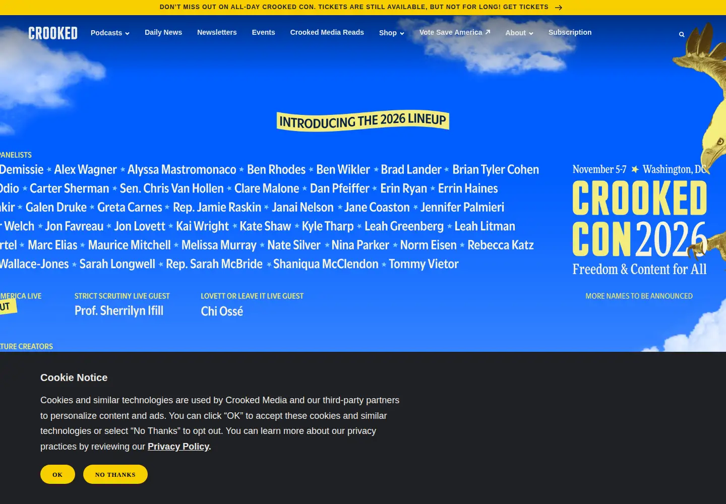 Screenshot of crooked.com