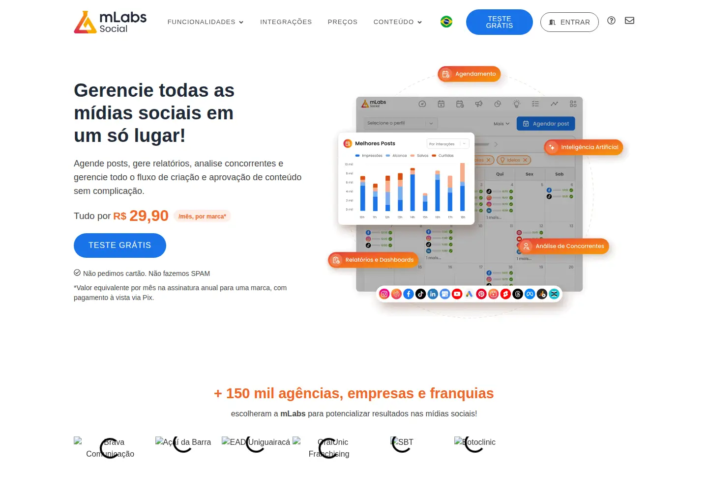Captured homepage of mlabs.com.br in the current scan