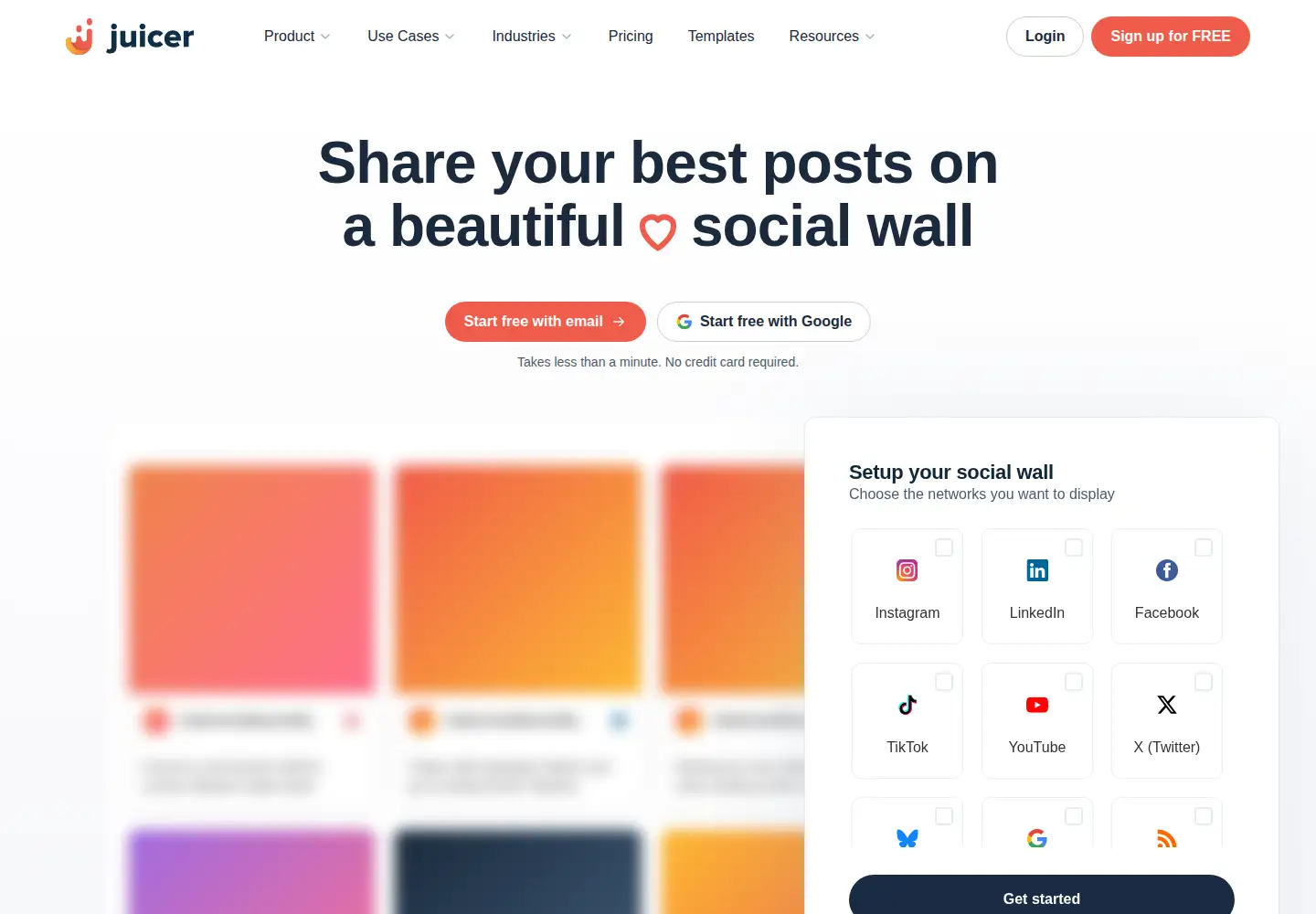 Captured homepage of juicer.io in the current scan