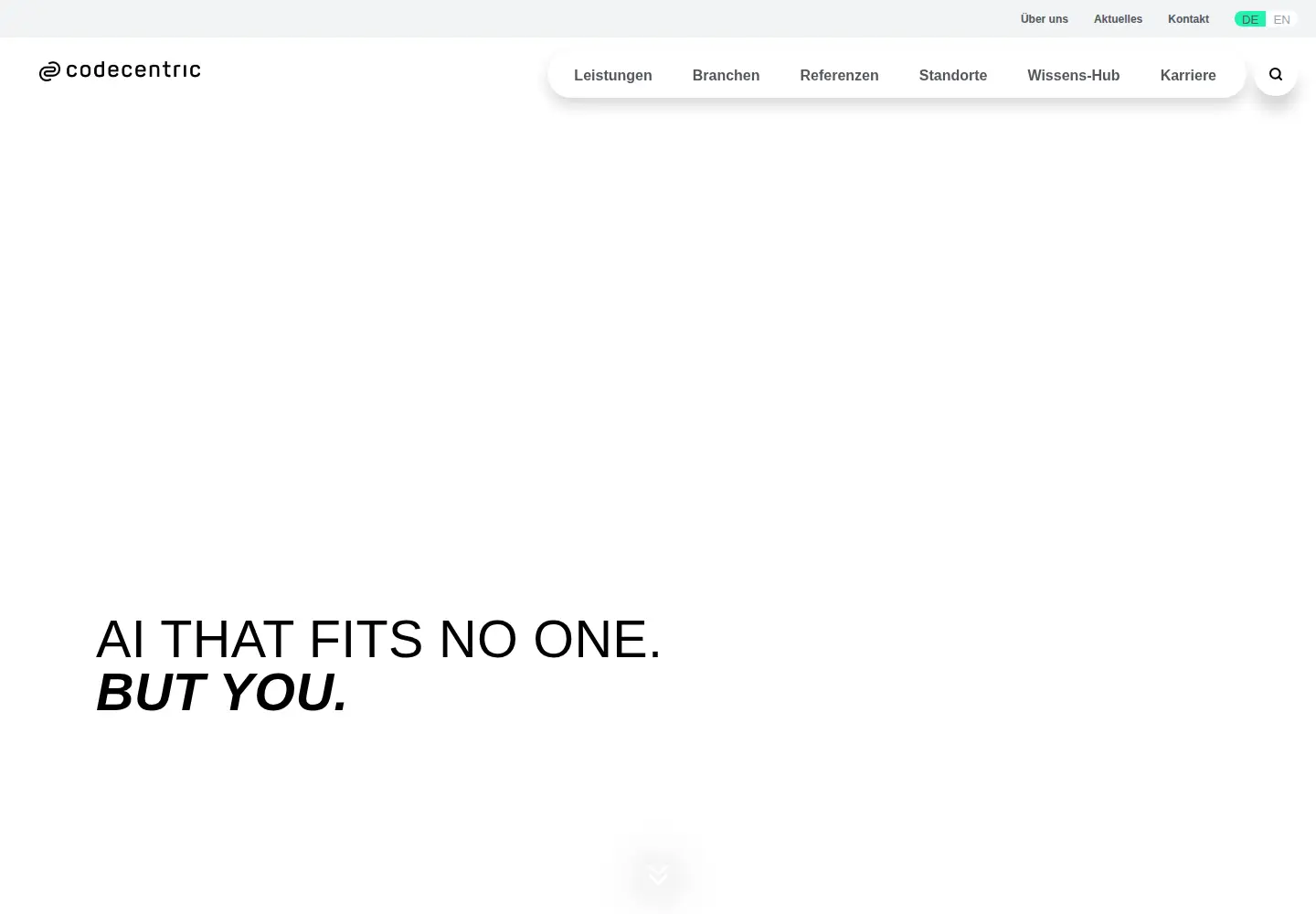 Captured homepage of codecentric.de in the current scan