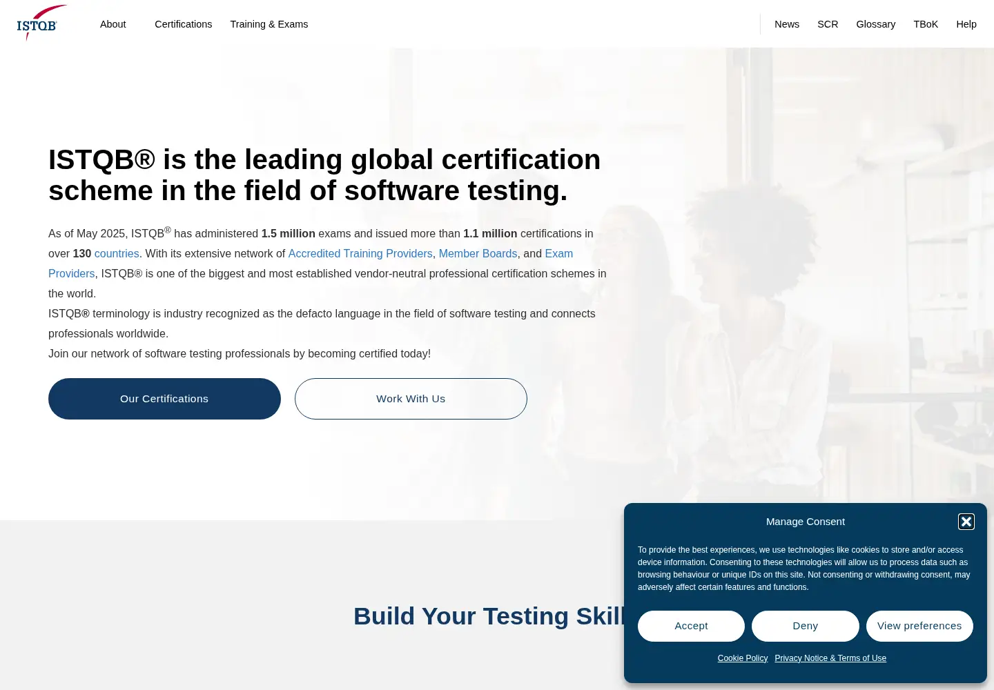 Screenshot of istqb.org