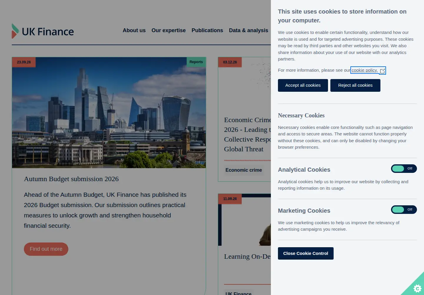 Screenshot of ukfinance.org.uk