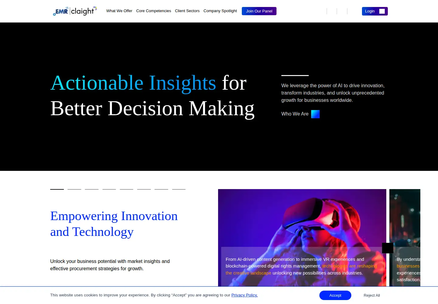 Captured homepage of expertmarketresearch.com in the current scan
