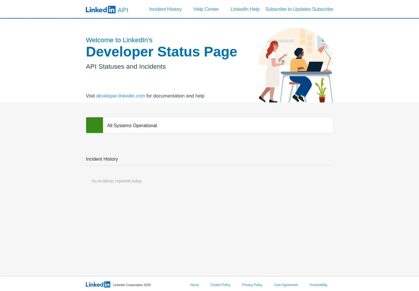 Screenshot of linkedin-apistatus.com