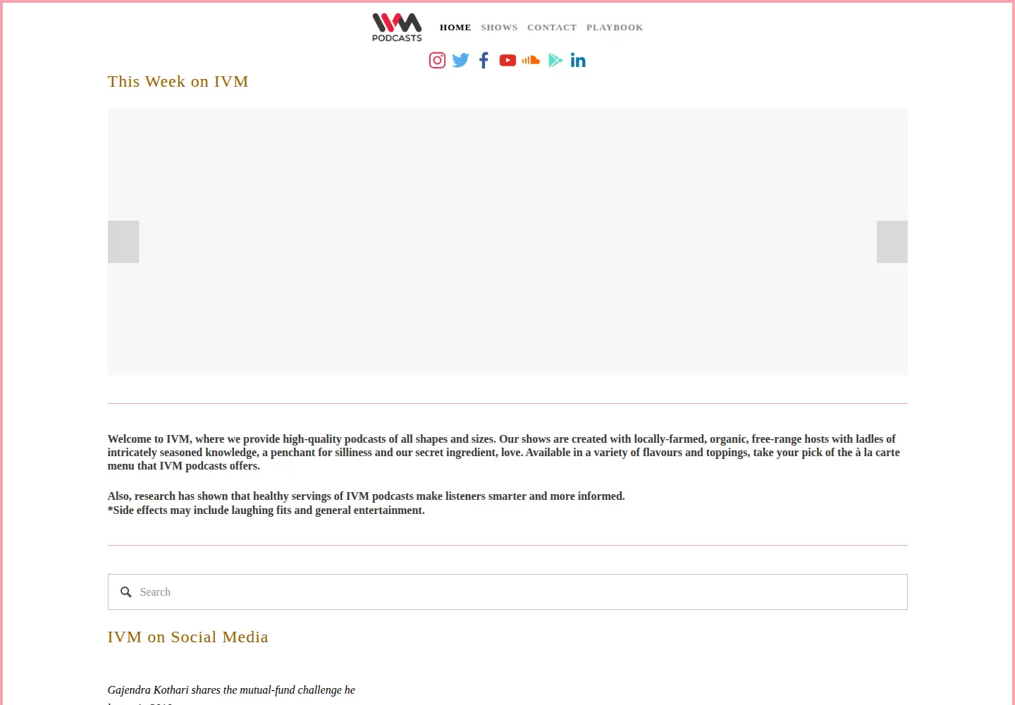 Screenshot of ivmpodcasts.com