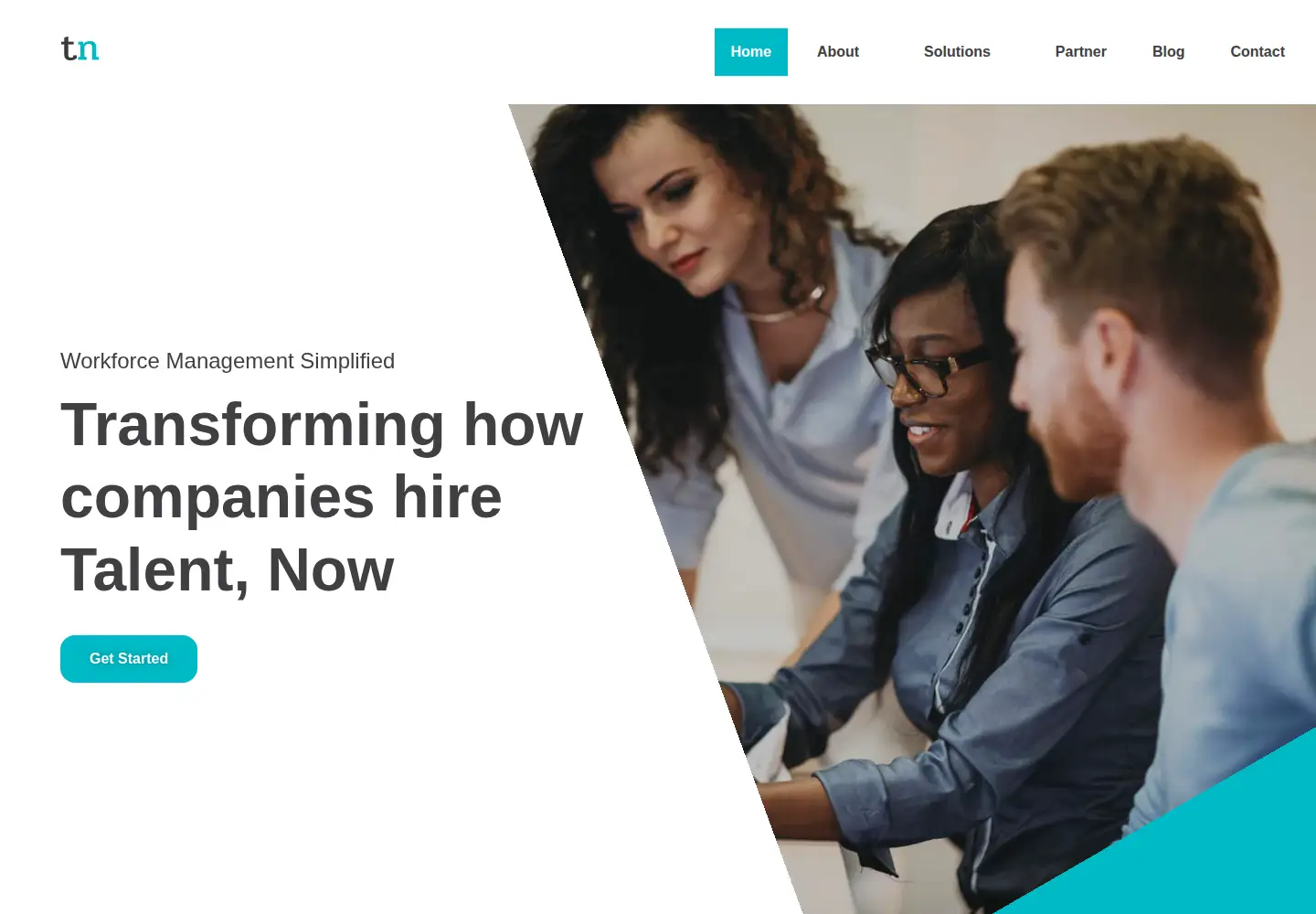 Captured homepage of talentnow.com in the current scan