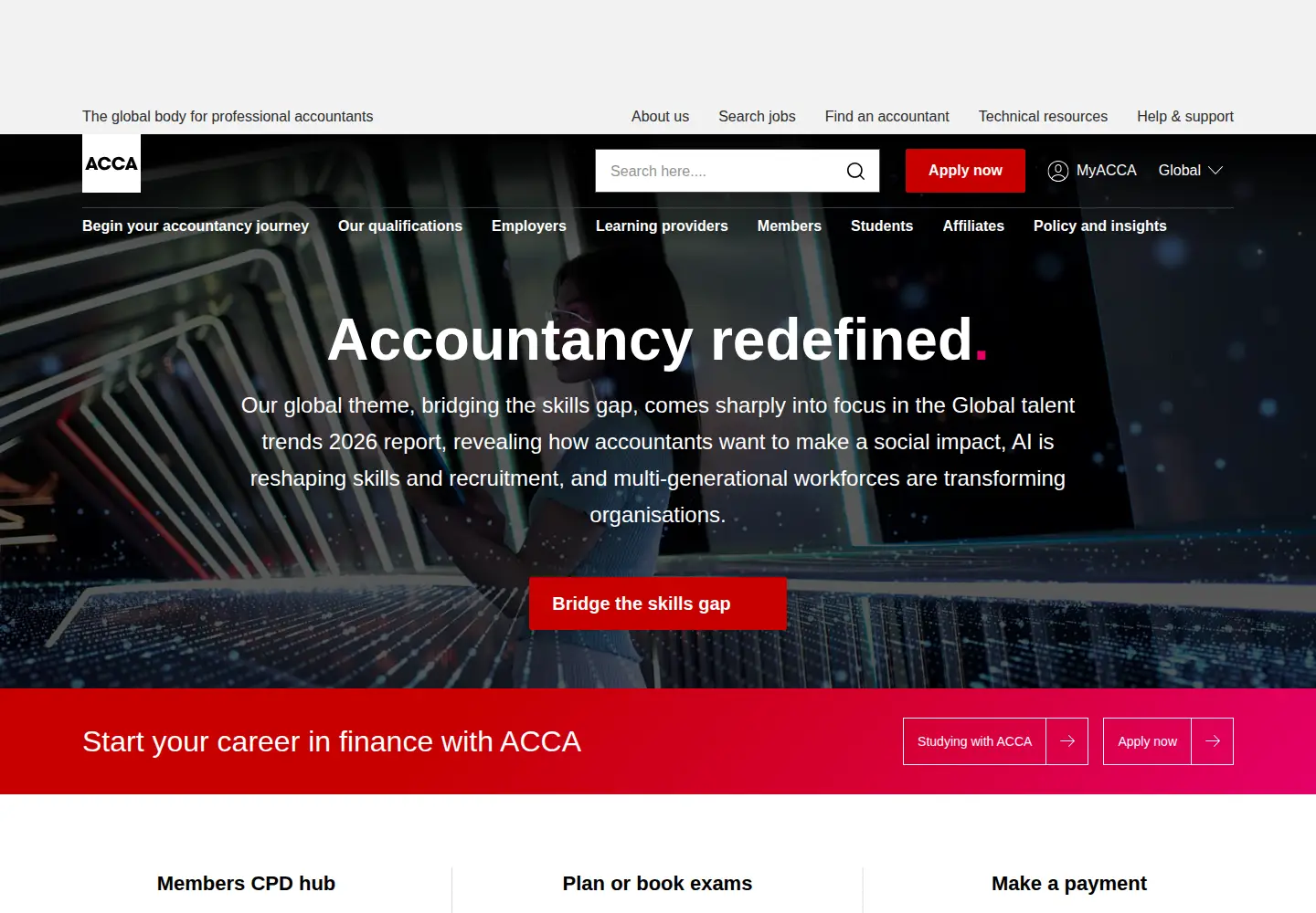 Screenshot of accaglobal.com