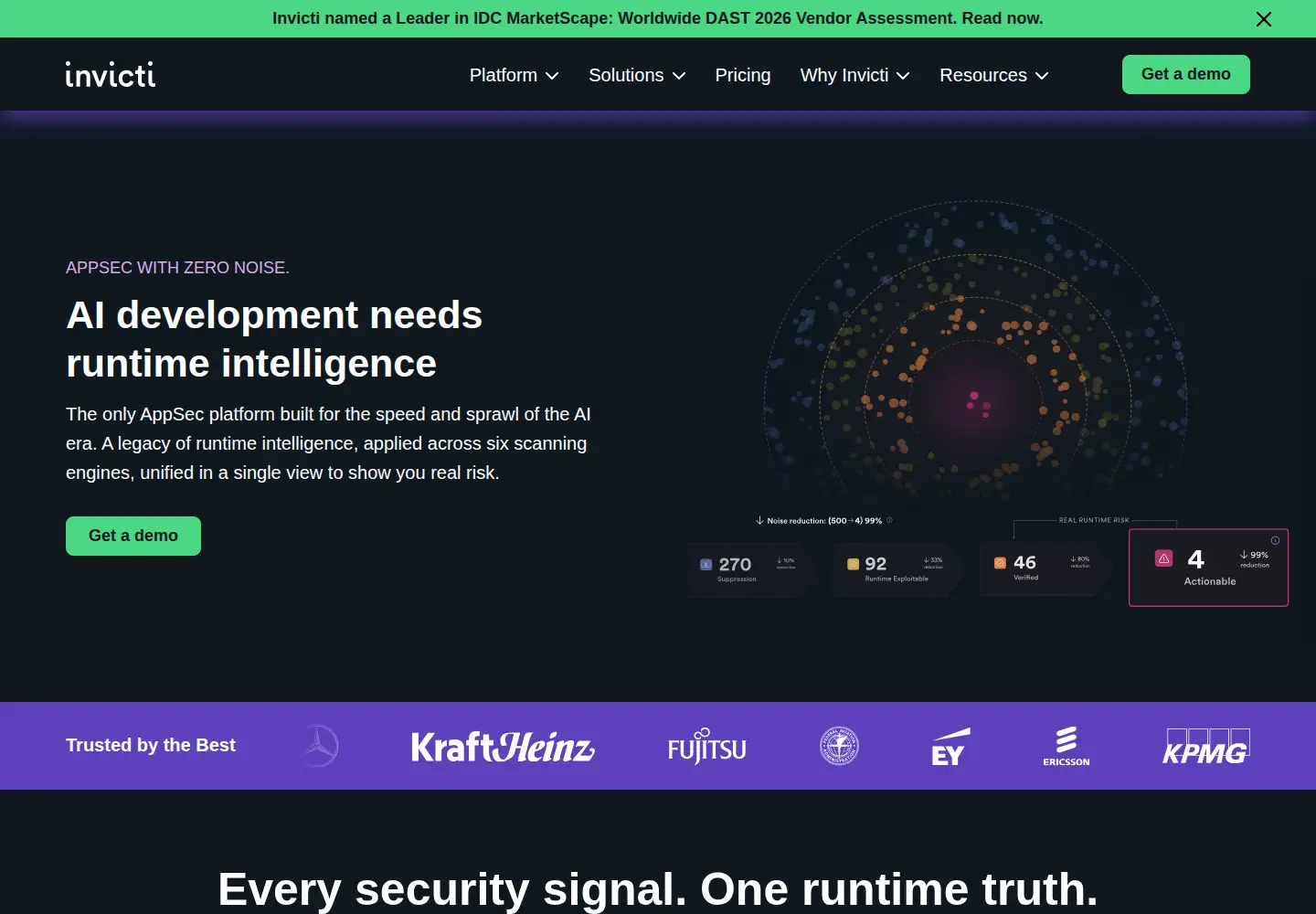 Captured homepage of netsparker.com in the current scan