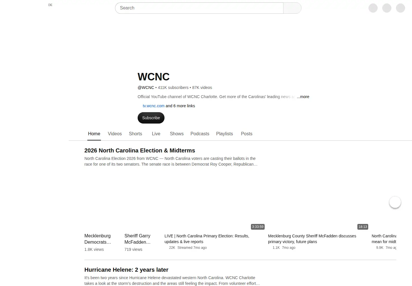 Screenshot of wcnc.com