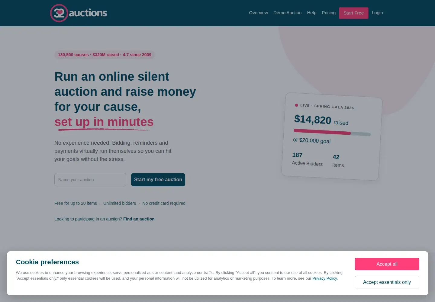 Screenshot of 32auctions.com