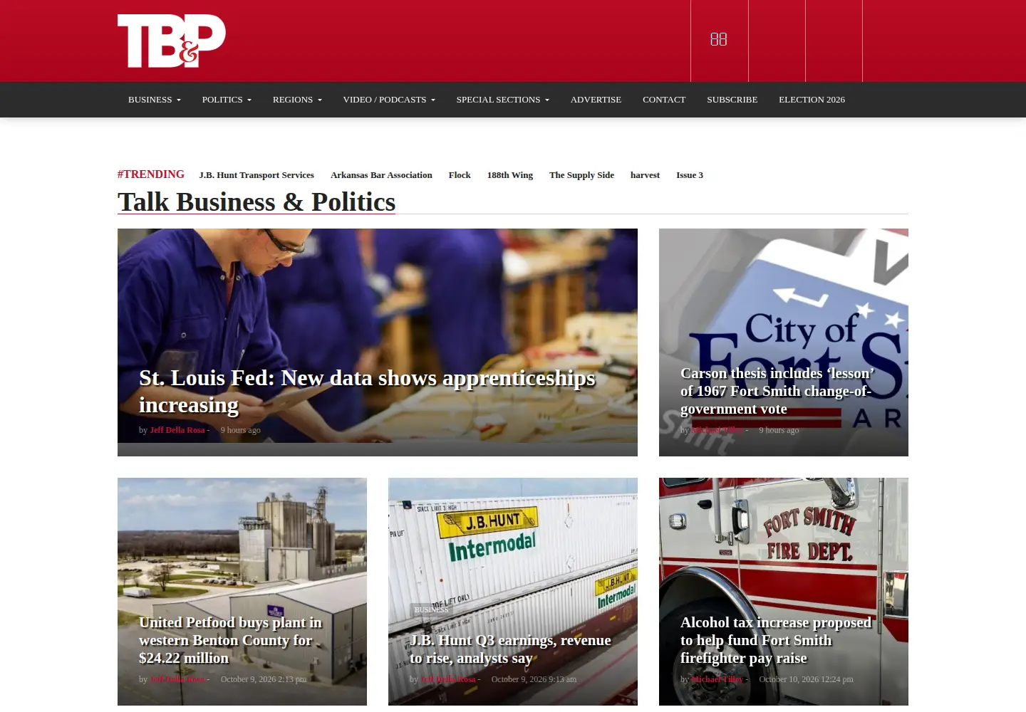 Screenshot of talkbusiness.net