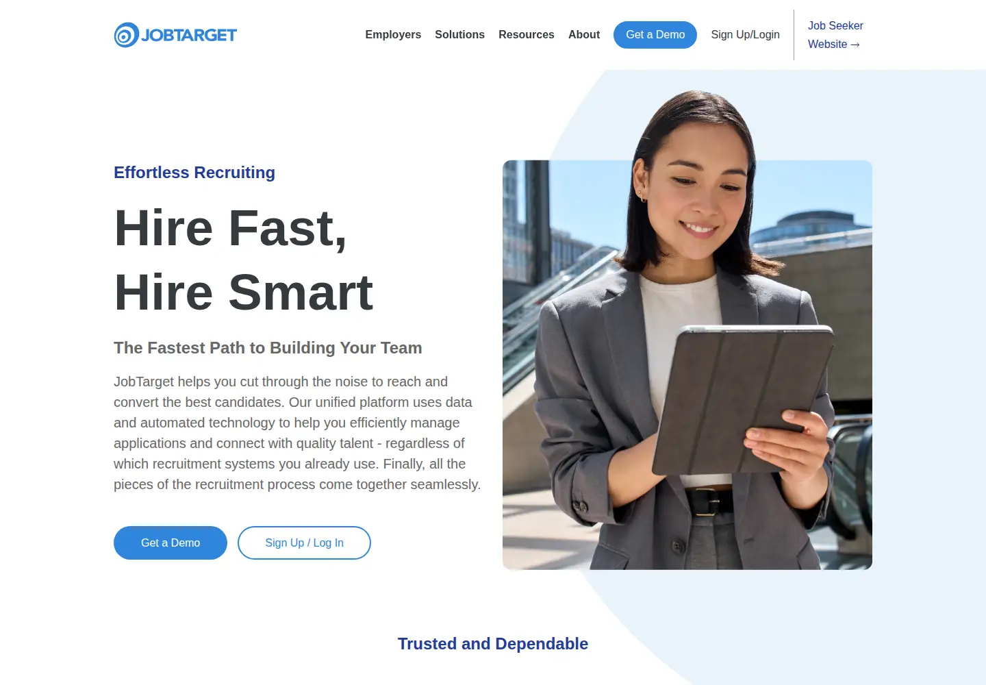 Screenshot of jobtarget.com