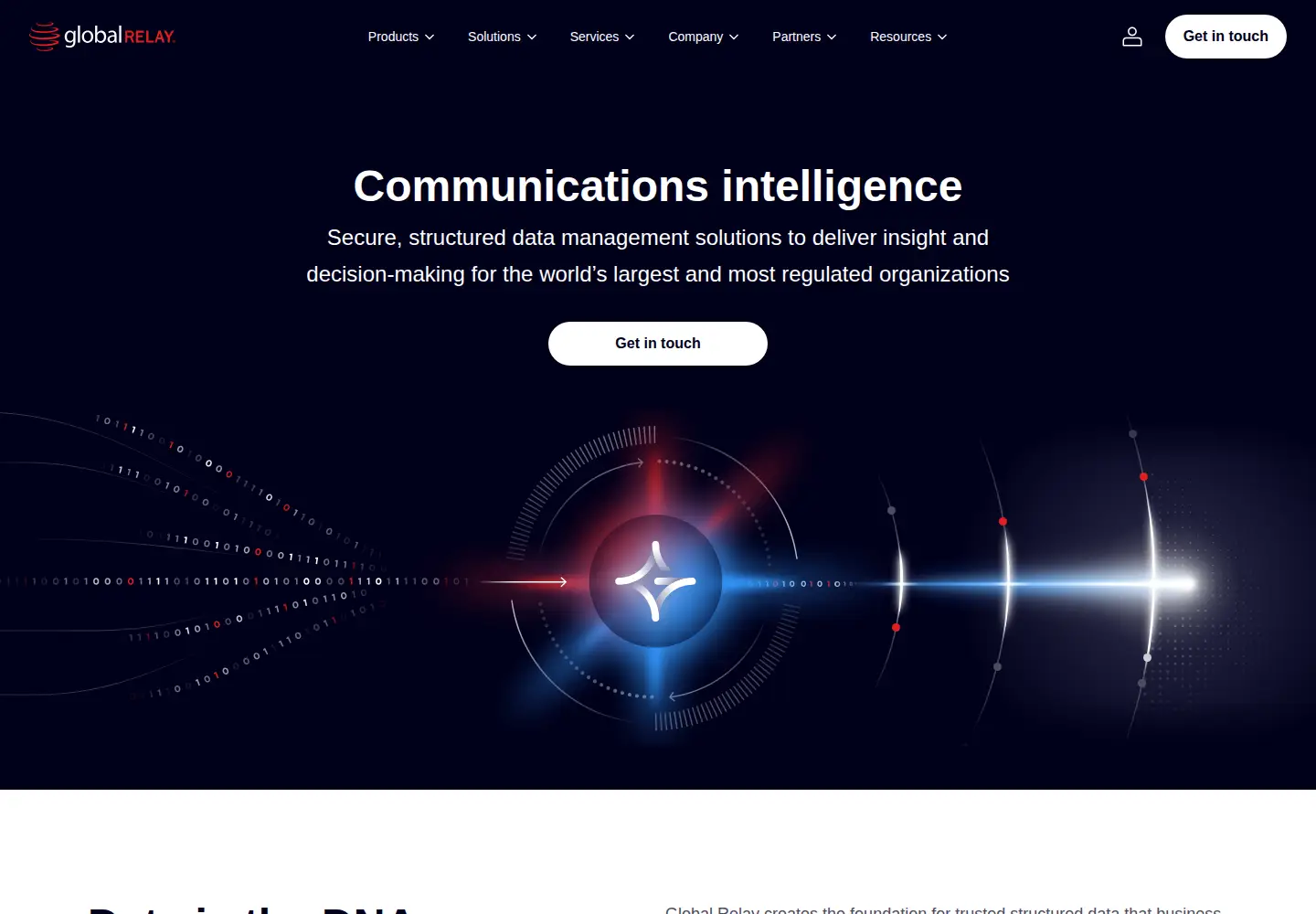Captured homepage of globalrelay.com in the current scan