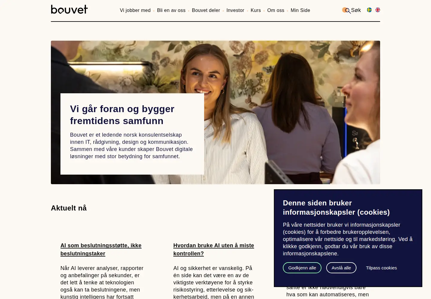 Captured homepage of bouvet.no in the current scan
