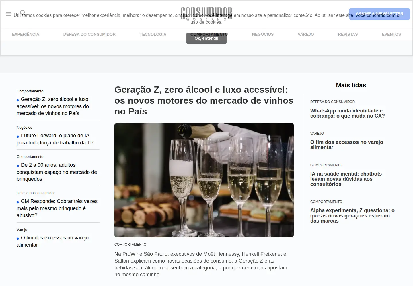 Captured homepage of consumidormoderno.com.br in the current scan