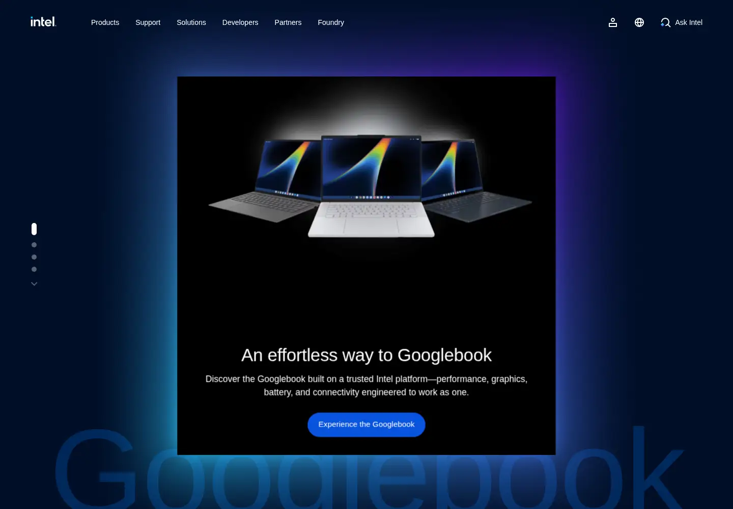 Captured homepage of intel.co.uk in the current scan