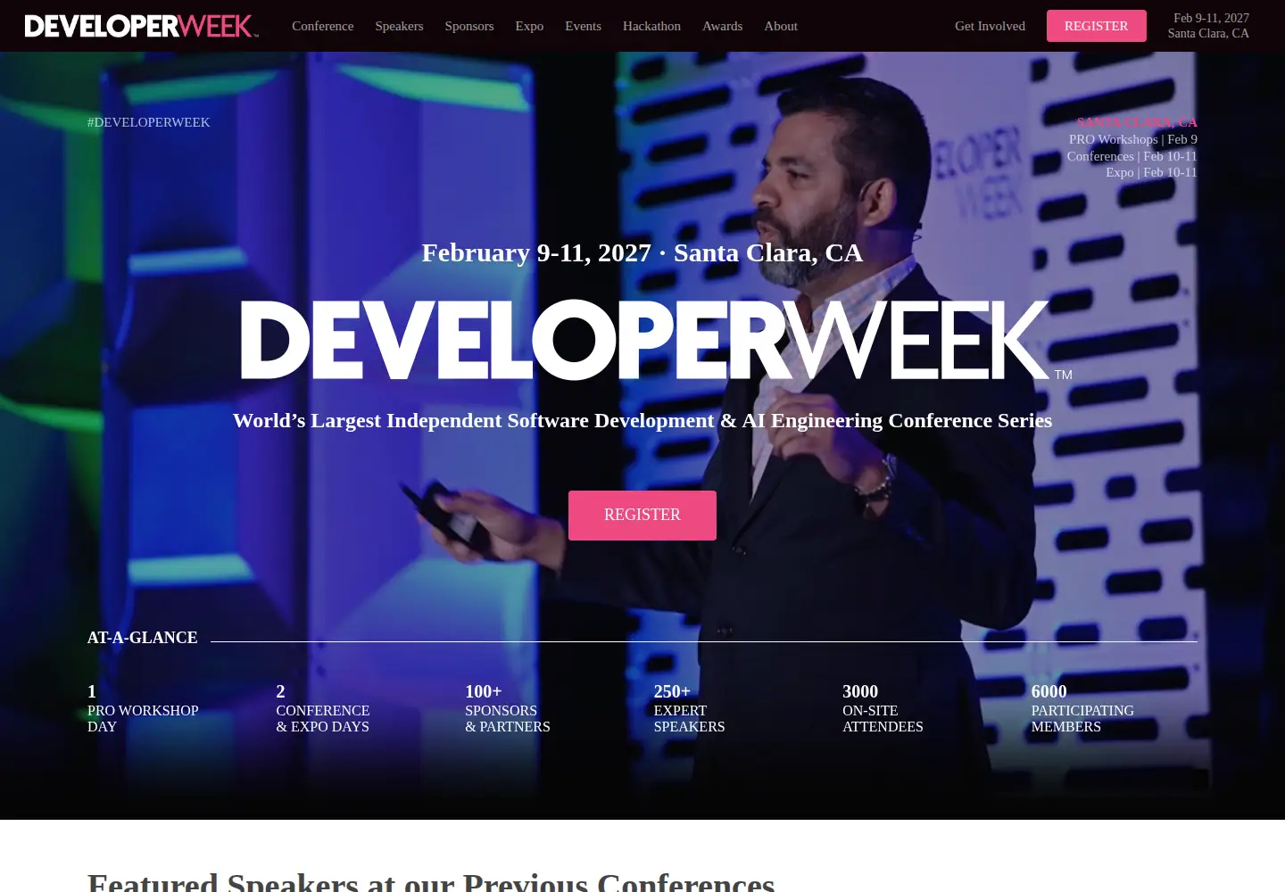 Screenshot of developerweek.com
