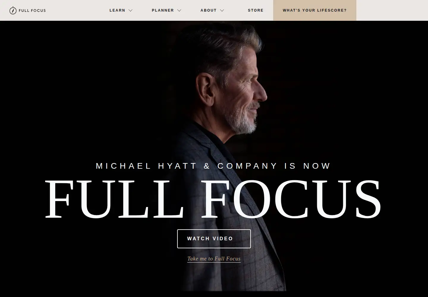 Captured homepage of michaelhyatt.com in the current scan