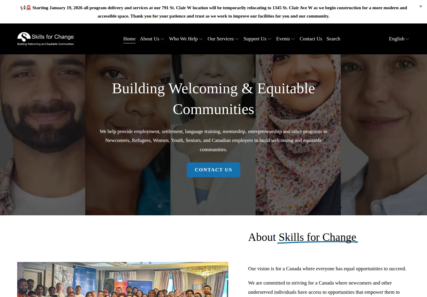 Screenshot of skillsforchange.org