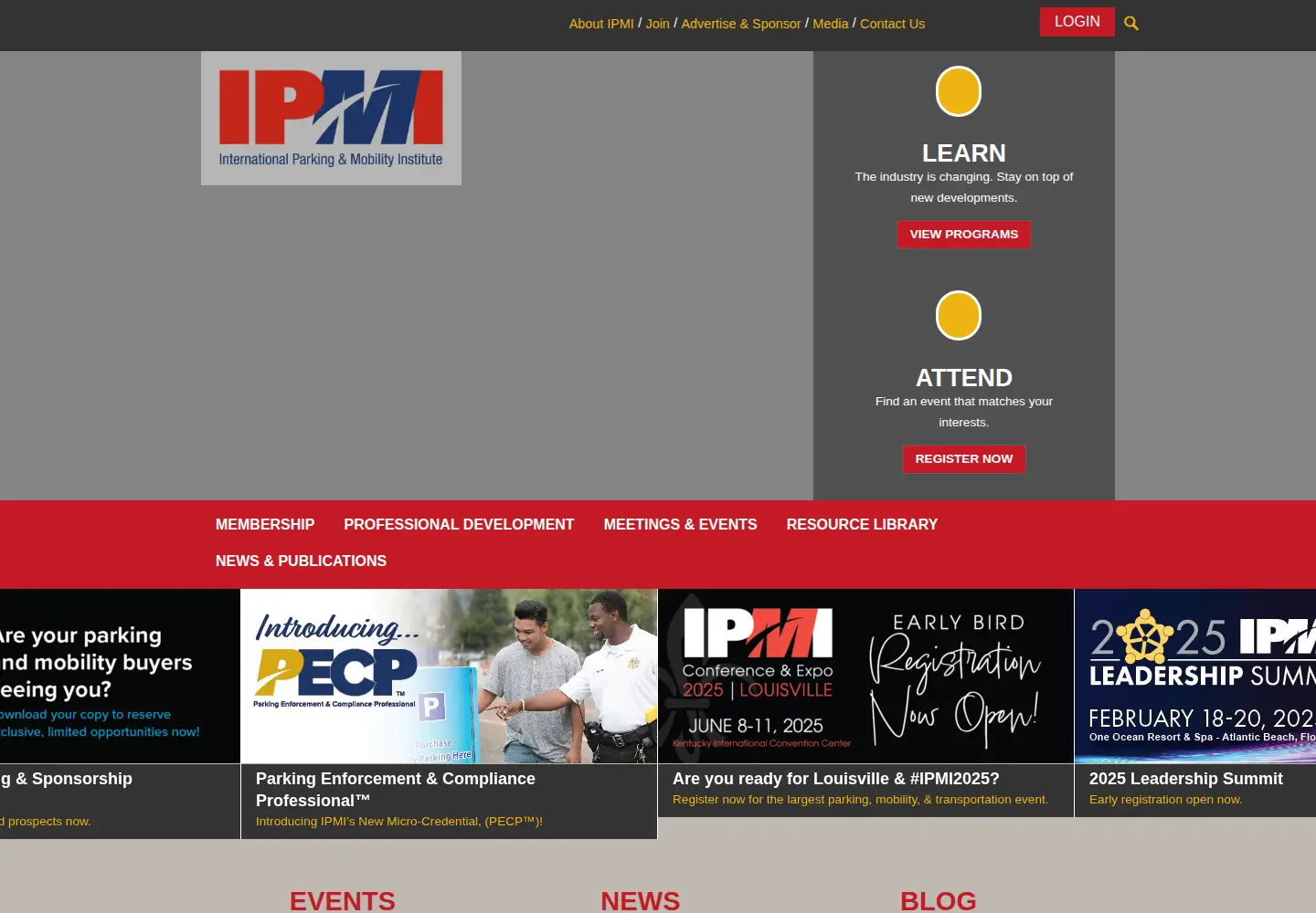 Screenshot of parking.org