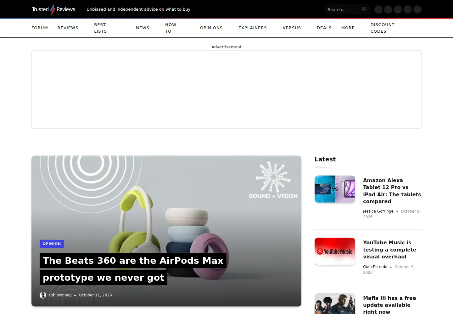 Screenshot of trustedreviews.com