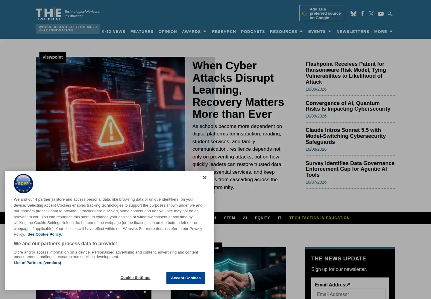 Screenshot of thejournal.com