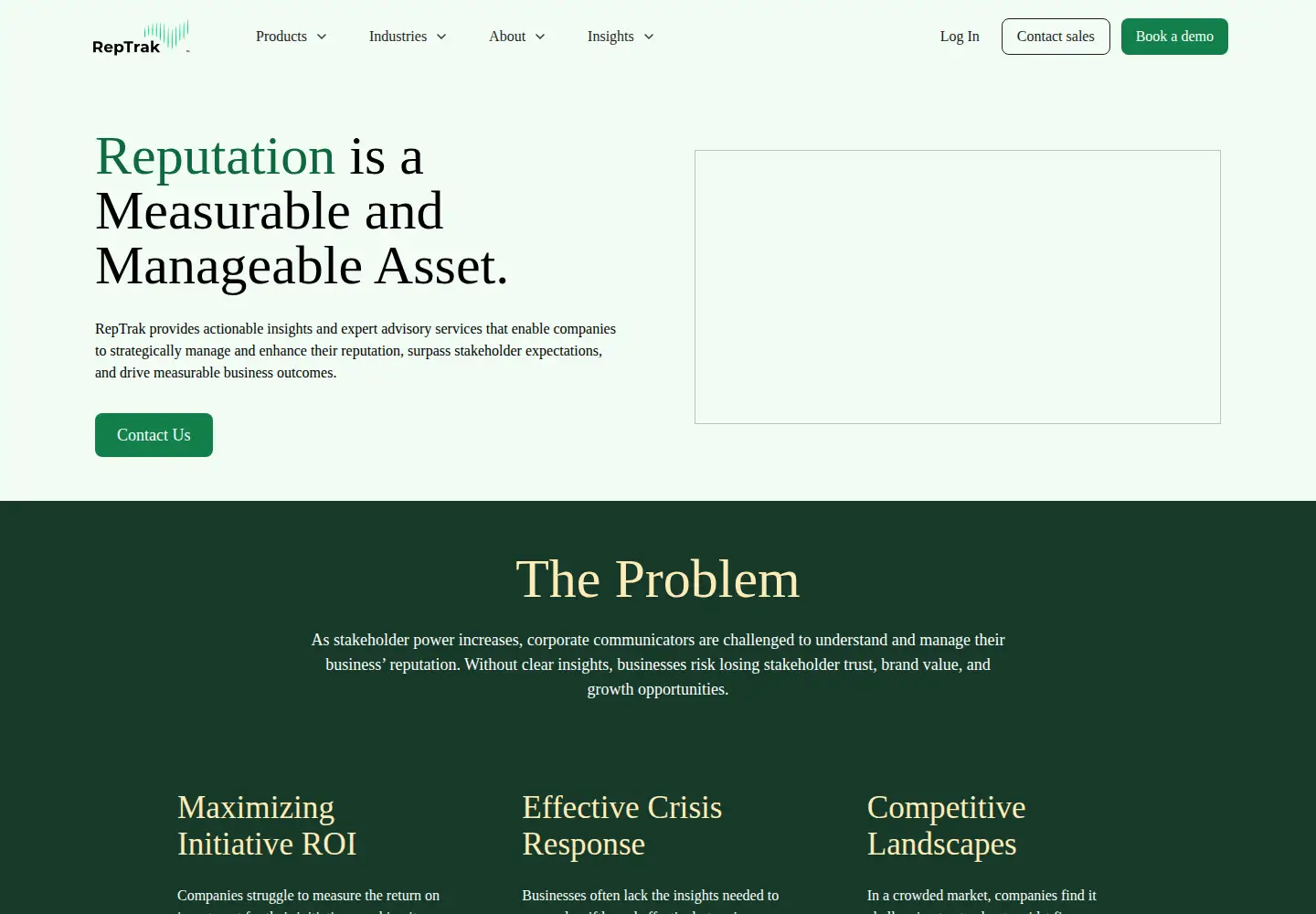 Screenshot of reptrak.com