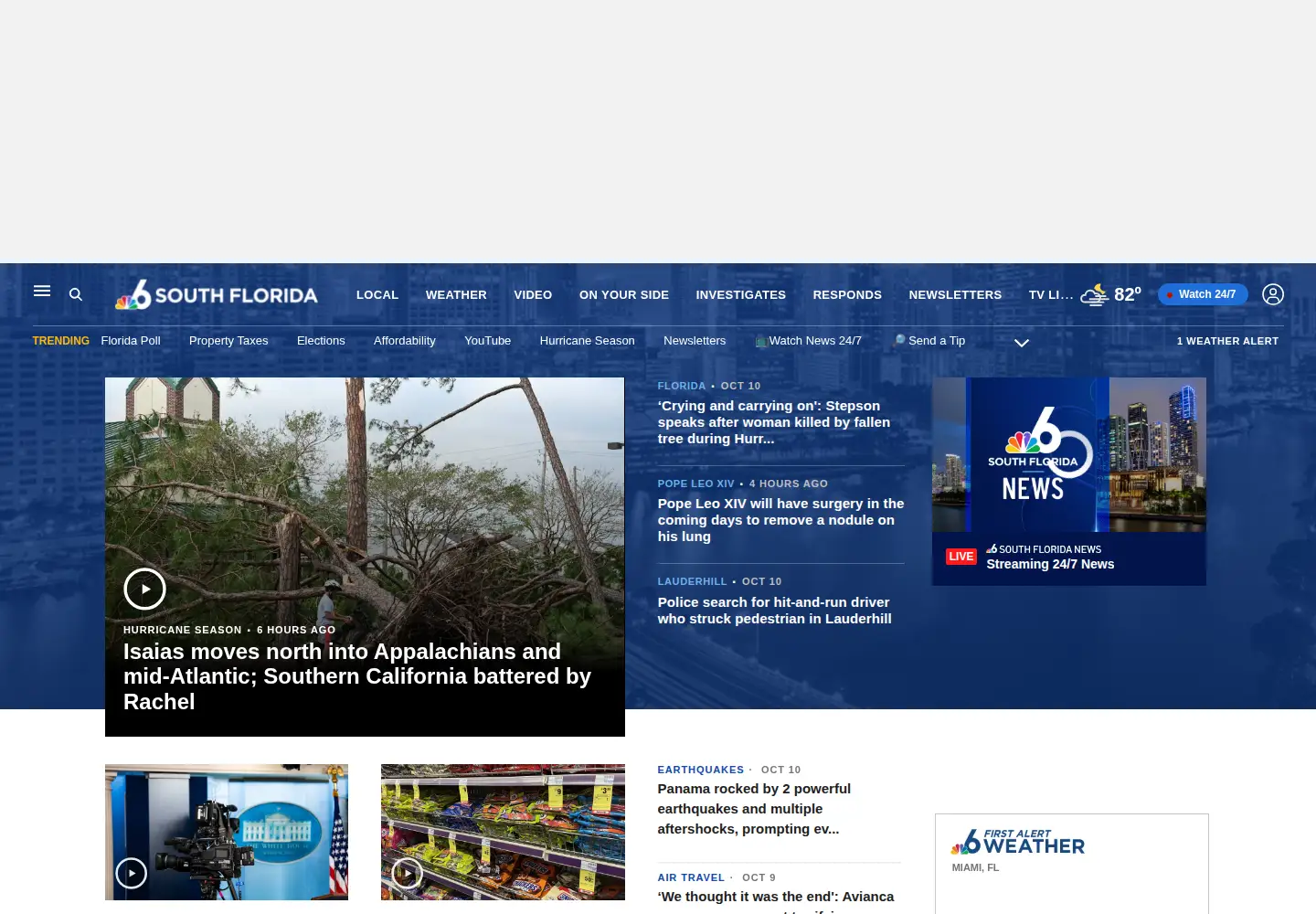 Screenshot of nbcmiami.com