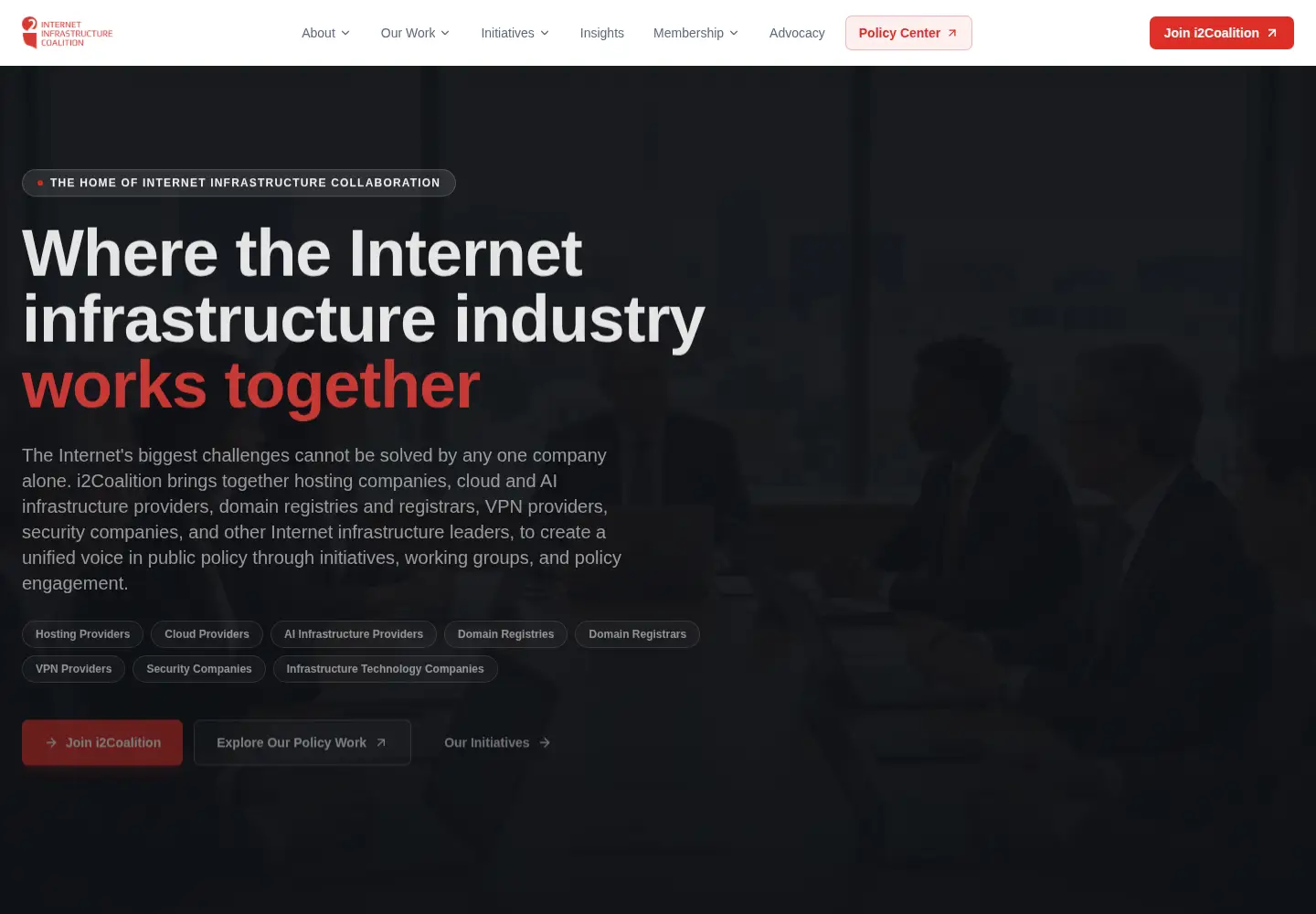 Screenshot of i2coalition.com