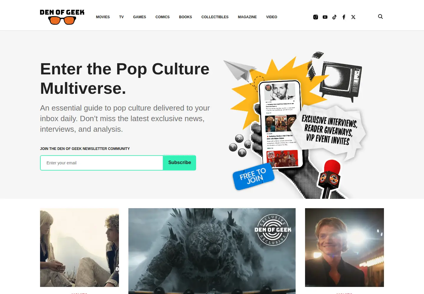 Screenshot of denofgeek.com